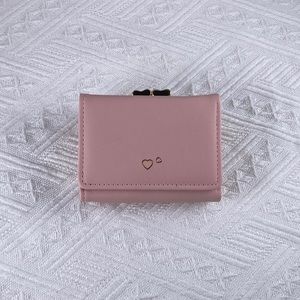 Wallet for Women,Fashion Snap Closure Trifold Wallet for Girls,Kiss-lock Clutch